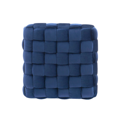 Newbury Handwoven Velvet Square Ottoman