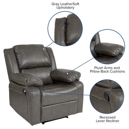 Microfiber Pillow Back Recliner