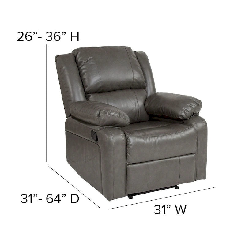 Microfiber Pillow Back Recliner