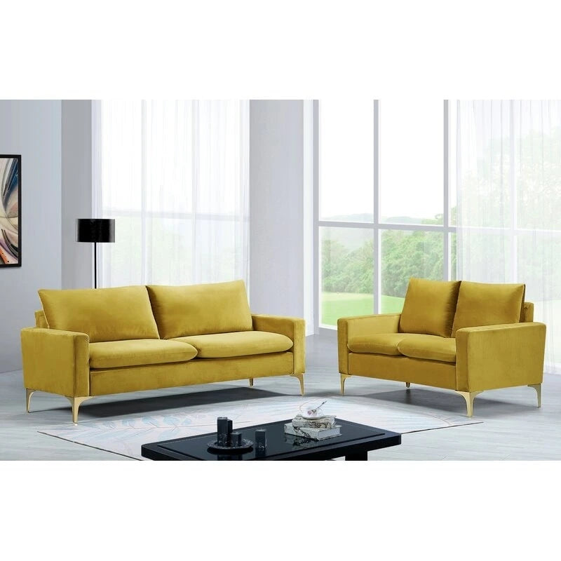 Buchholz 2 Piece Velvet Living Room Set