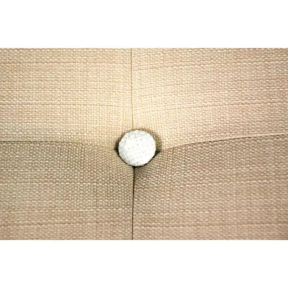 MJL Furniture MAX Button Tufted Upholstered Square Blue Ottoman