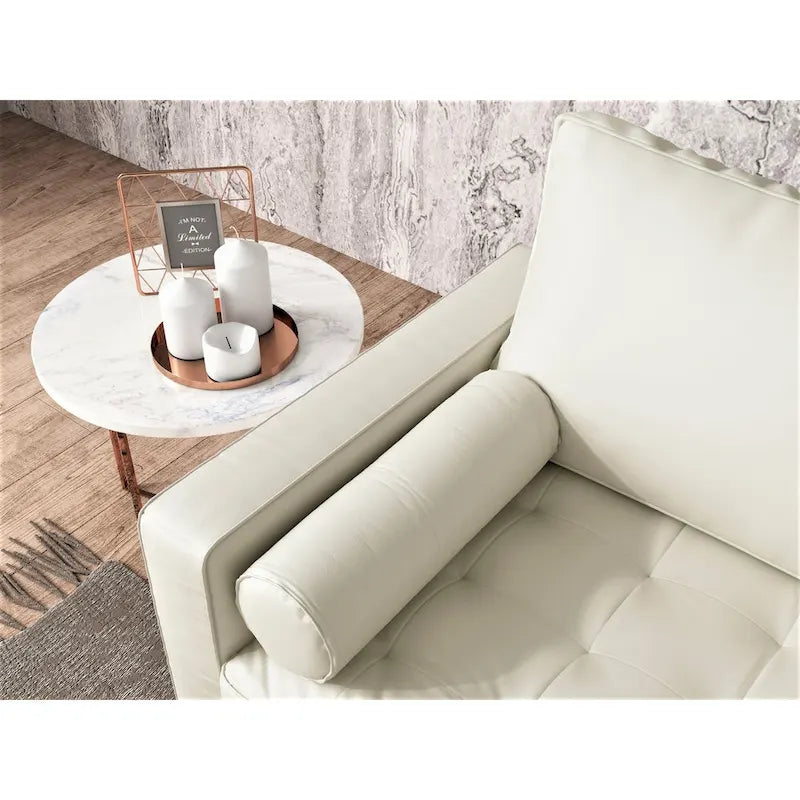 Wilson Faux Leather Mid-century Modern Loveseat