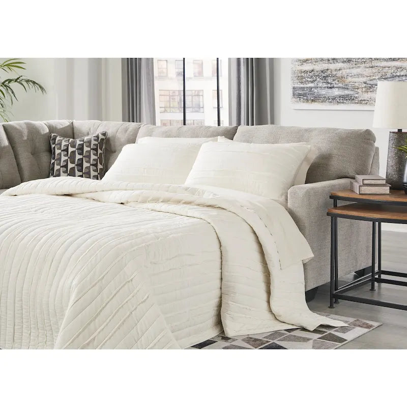 Signature Design by Ashley Mahoney 2-Piece Sleeper Sectional with Chaise - 105W x 90D x 37H