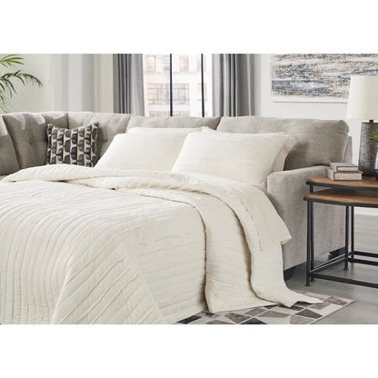 Signature Design by Ashley Mahoney 2-Piece Sleeper Sectional with Chaise - 105W x 90D x 37H