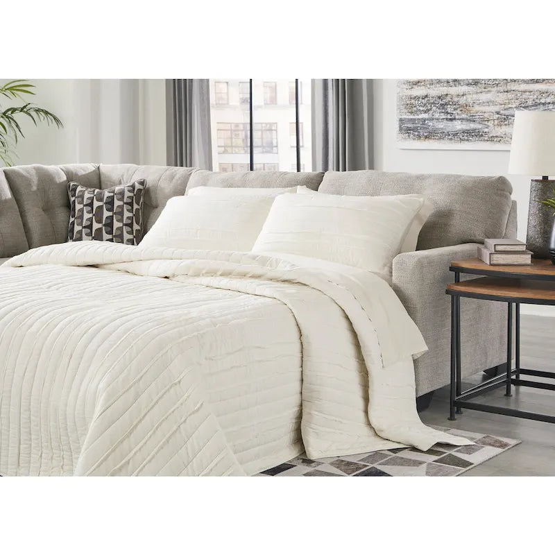 Signature Design by Ashley Mahoney 2-Piece Sleeper Sectional with Chaise - 105W x 90D x 37H