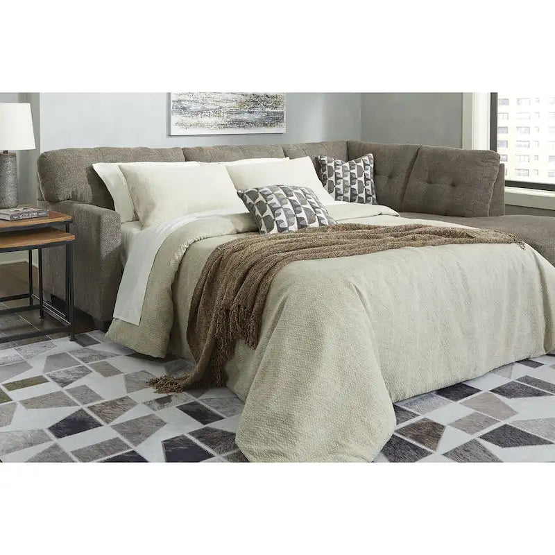 Signature Design by Ashley Mahoney 2-Piece Sleeper Sectional with Chaise - 105W x 90D x 37H