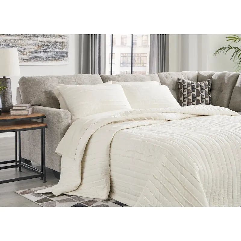 Signature Design by Ashley Mahoney 2-Piece Sleeper Sectional with Chaise - 105W x 90D x 37H