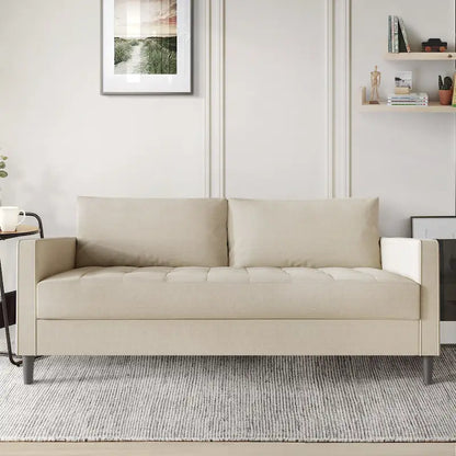 CraftPorch Contemporary Minimalist Linen Upholstered Sofa
