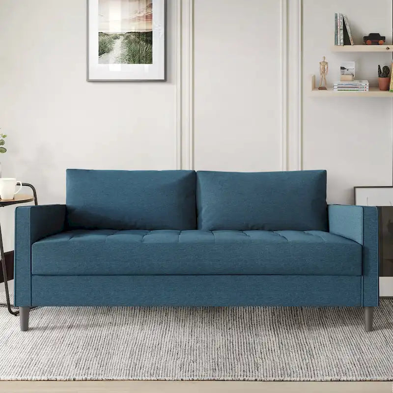 CraftPorch Contemporary Minimalist Linen Upholstered Sofa