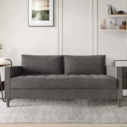 CraftPorch Contemporary Minimalist Linen Upholstered Sofa