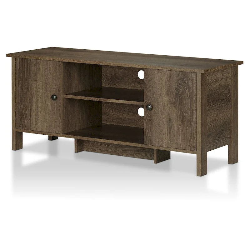 Rogan Transitional Distressed Walnut 48-inch 6-Shelf TV Console by Carbon Loft
