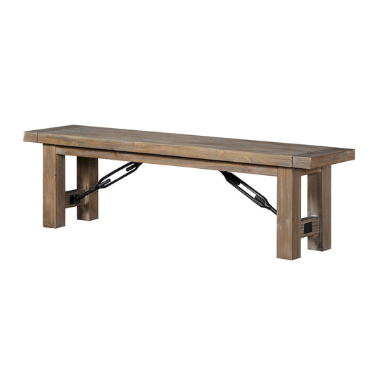 Autumn Solid Wood Dining Bench in Flink Oak