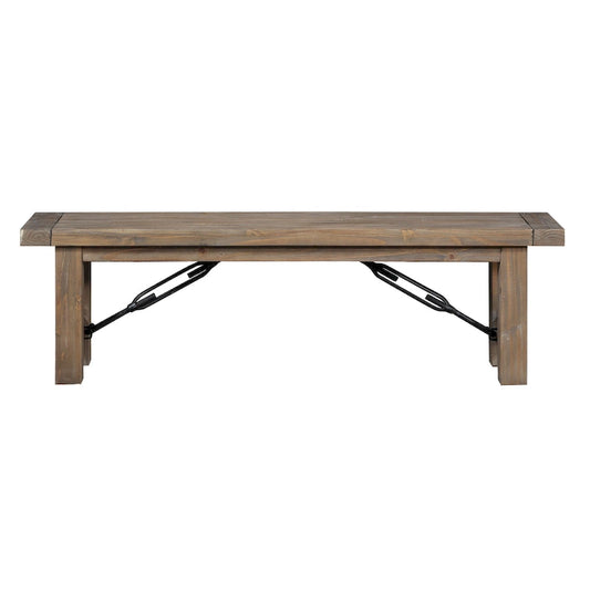 Autumn Solid Wood Dining Bench in Flink Oak