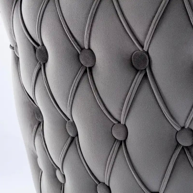 Wing-Back Dining Chair with Backstitching Nailhead Trim