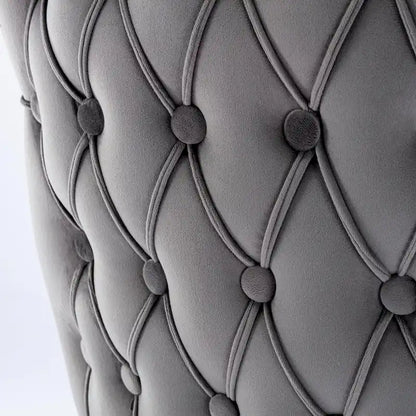 Wing-Back Dining Chair with Backstitching Nailhead Trim