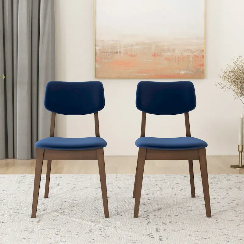 Abrival Mid-Century Velvet Dining Chair (Set of 2)