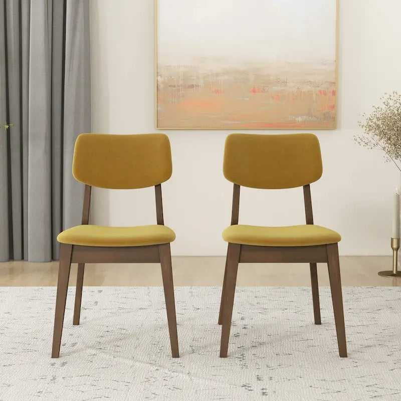 Abrival Mid-Century Velvet Dining Chair (Set of 2)