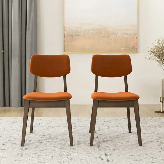 Abrival Mid-Century Velvet Dining Chair (Set of 2)