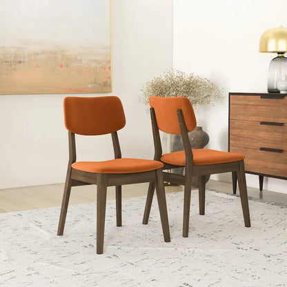 Abrival Mid-Century Velvet Dining Chair (Set of 2)