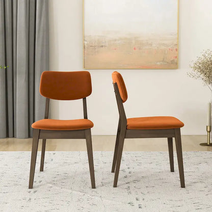Abrival Mid-Century Velvet Dining Chair (Set of 2)