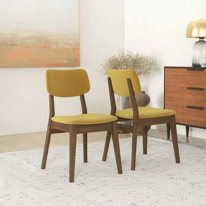 Abrival Mid-Century Velvet Dining Chair (Set of 2)