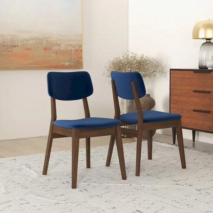 Abrival Mid-Century Velvet Dining Chair (Set of 2)
