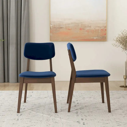 Abrival Mid-Century Velvet Dining Chair (Set of 2)