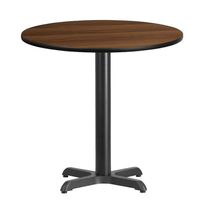 30 Round Laminate Table Top with 22 x 22 Table Height Base - 30W x 30D x 31.125H - 30W x 30D x 31.125H
