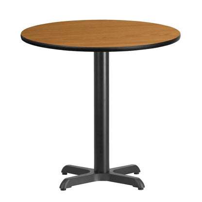 30 Round Laminate Table Top with 22 x 22 Table Height Base - 30W x 30D x 31.125H - 30W x 30D x 31.125H