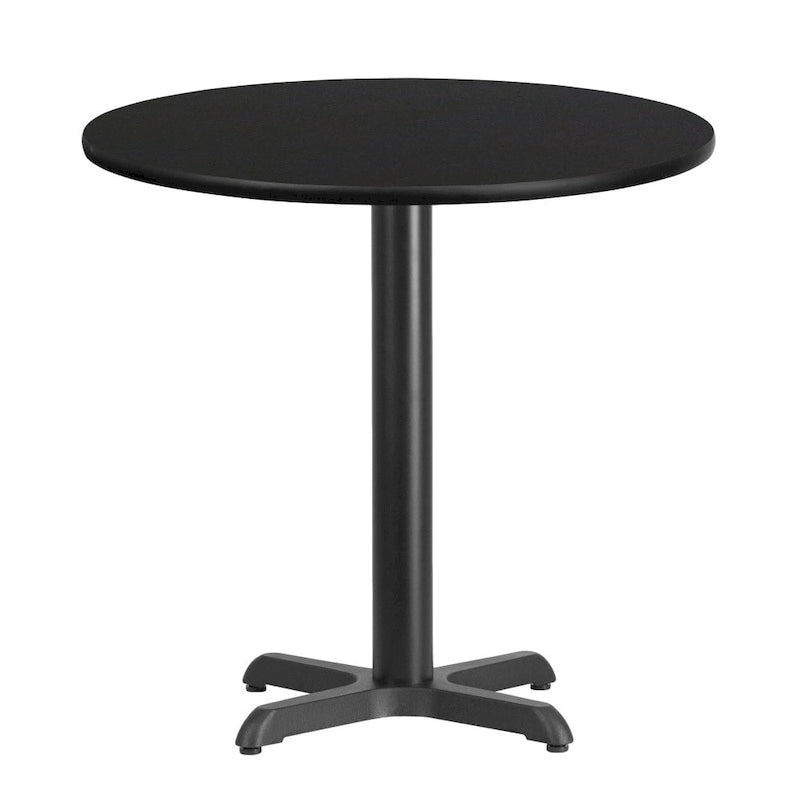 30 Round Laminate Table Top with 22 x 22 Table Height Base - 30W x 30D x 31.125H - 30W x 30D x 31.125H