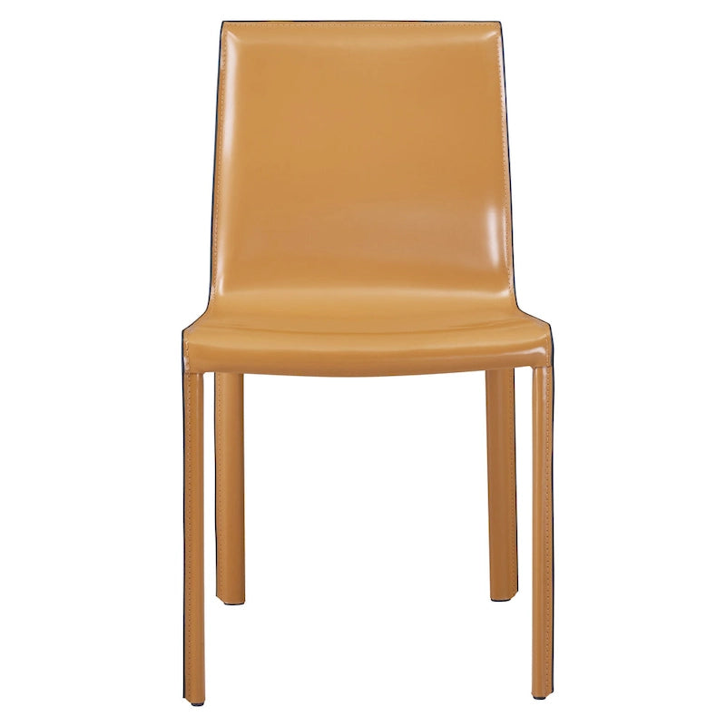 Gervin Recycled Leather Chair,Set of 2