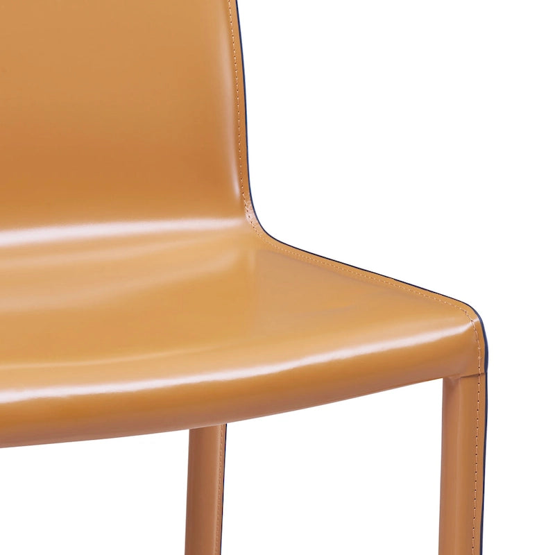 Gervin Recycled Leather Chair,Set of 2