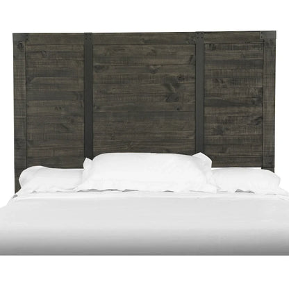 Abington Panel Bed Queen Headboard in Weathered Charcoal