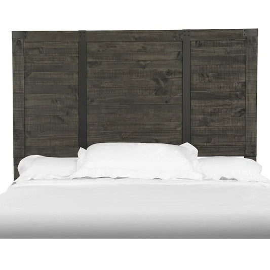 Abington Panel Bed Queen Headboard in Weathered Charcoal