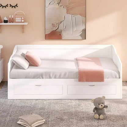 Wooden Daybed with Trundle Bed