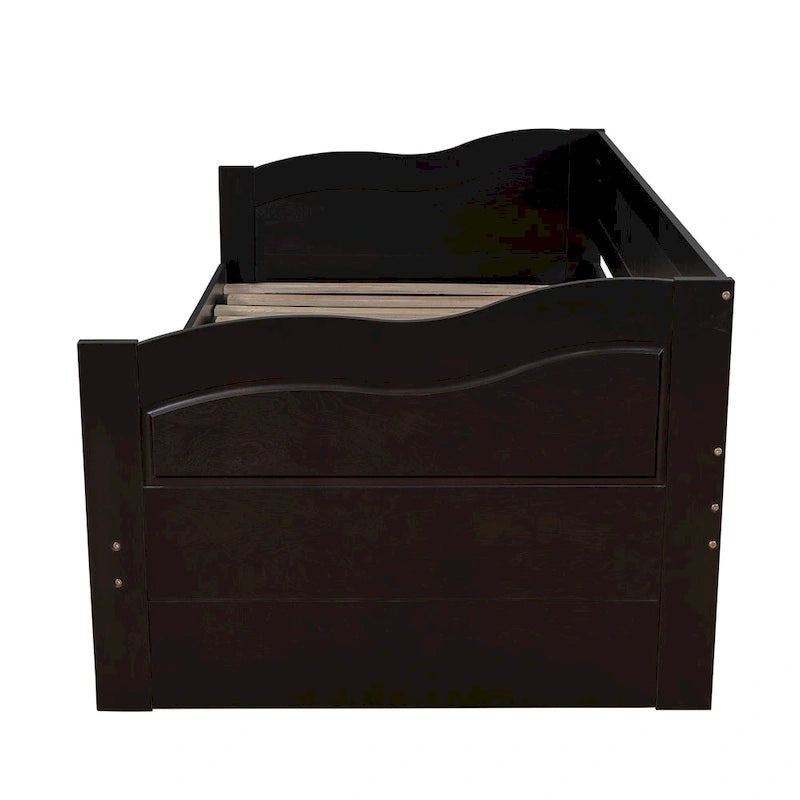 Wooden Daybed with Trundle Bed