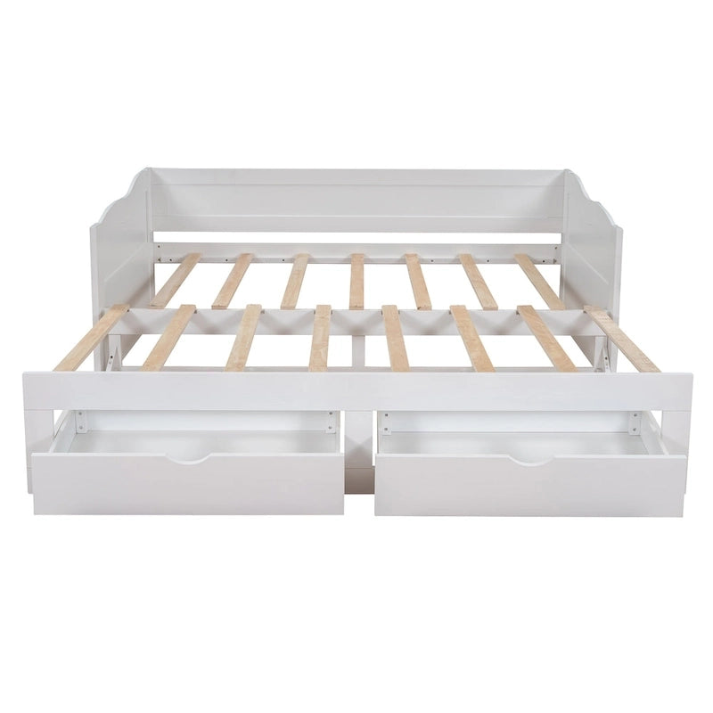 Wooden Daybed with Trundle Bed