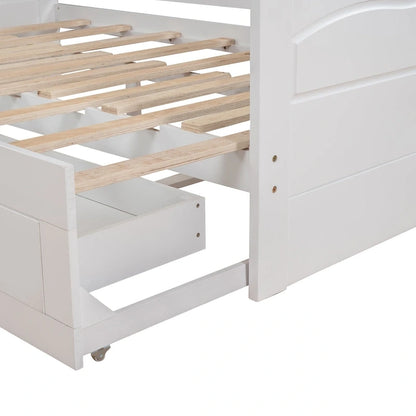 Wooden Daybed with Trundle Bed