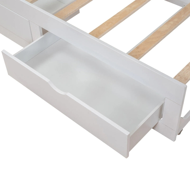 Wooden Daybed with Trundle Bed