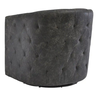 Brentlow Distressed Black Swivel Chair - 28.75 W x 31 D x 31.5 H