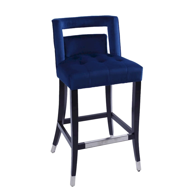 Suede Velvet Barstool with nailheads Dining Room Chair