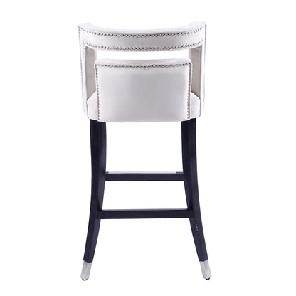 Suede Velvet Barstool with nailheads Dining Room Chair