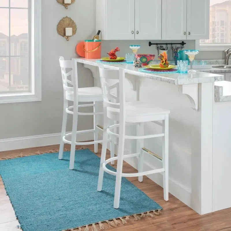 Talyn White Barstool (Set of 2)