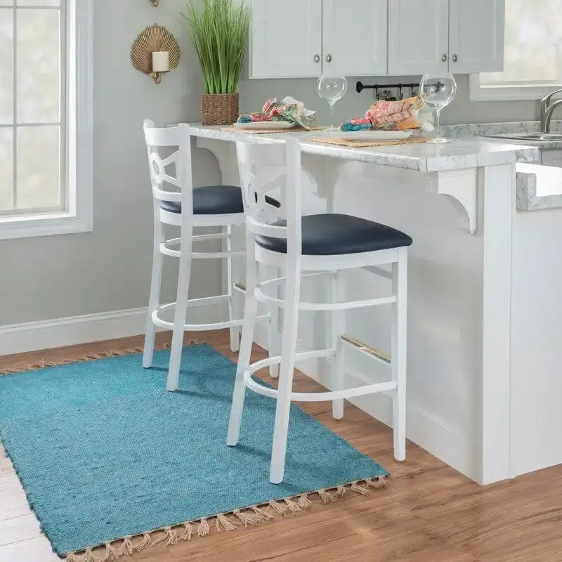 Talyn White Barstool (Set of 2)