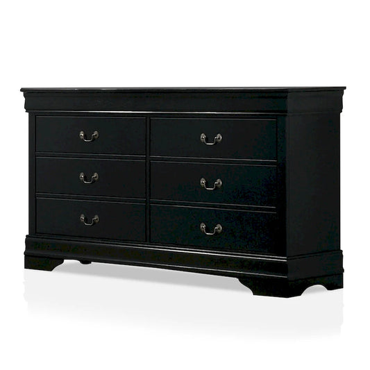 Lavina Transitional 2-piece 8-Drawer Solid Wood Dresser and Mirror Set by Furniture of America