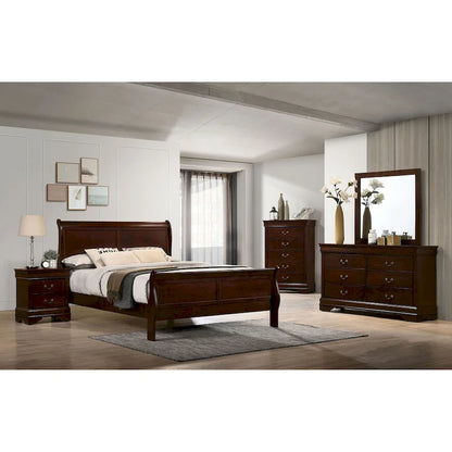 Lavina Transitional 2-piece 8-Drawer Solid Wood Dresser and Mirror Set by Furniture of America
