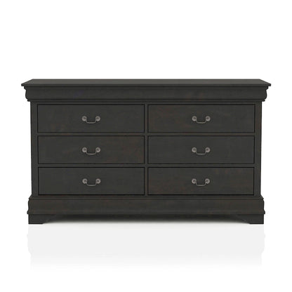 Lavina Transitional 2-piece 8-Drawer Solid Wood Dresser and Mirror Set by Furniture of America