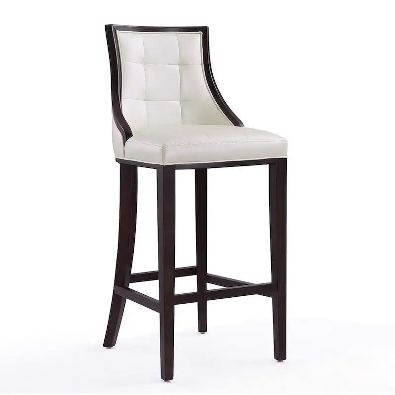 Manhattan Comfort Fifth Avenue 45 in. Walnut Beech Wood Bar Stool (Set of 3)