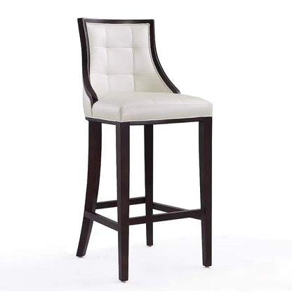 Manhattan Comfort Fifth Avenue 45 in. Walnut Beech Wood Bar Stool (Set of 3)