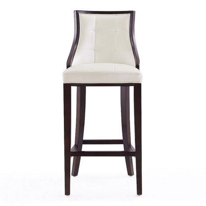 Manhattan Comfort Fifth Avenue 45 in. Walnut Beech Wood Bar Stool (Set of 3)